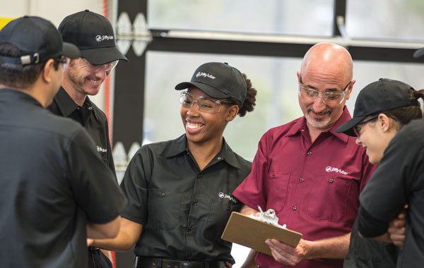 happy employees at Jiffy Lube