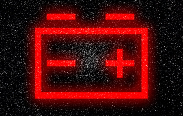 red battery illustration