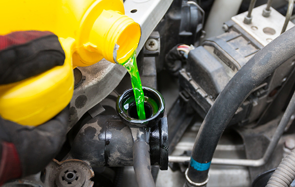 changing the coolant in vehicle